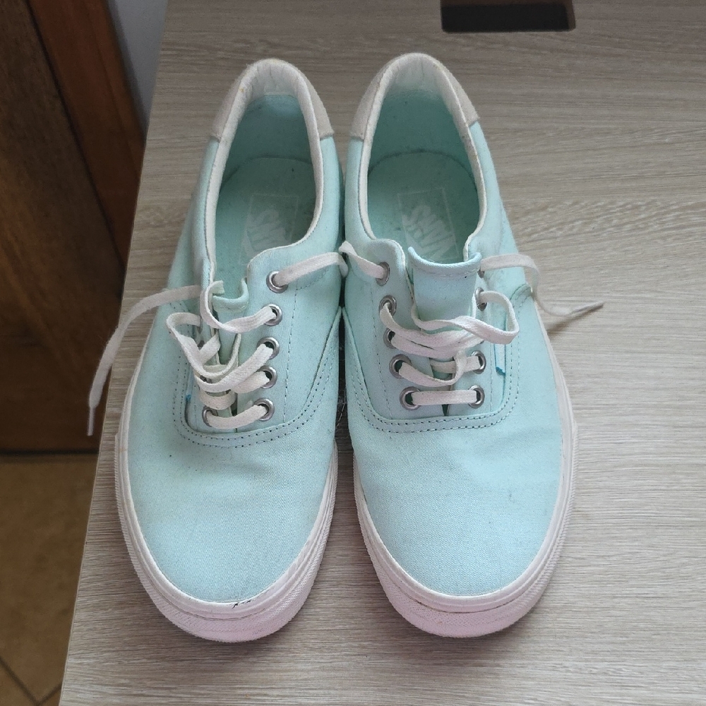 Vans Women's Light Blue Canvas Sneakers